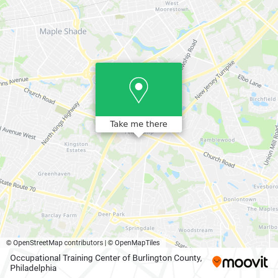 Occupational Training Center of Burlington County map