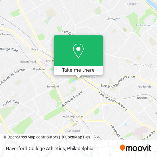 Haverford College Athletics map