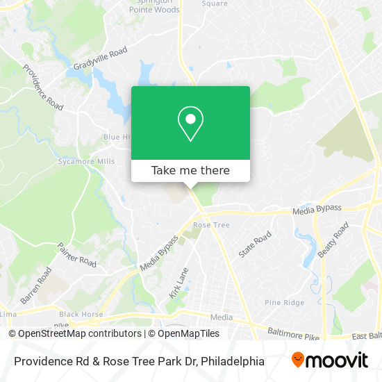 Mapa de Providence Rd & Rose Tree Park Dr