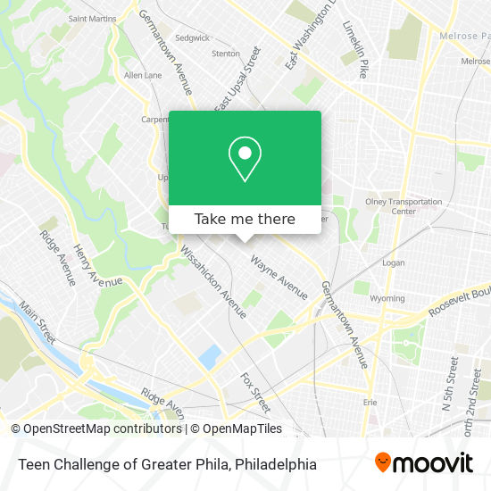 Teen Challenge of Greater Phila map