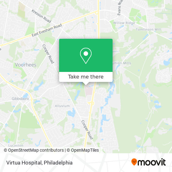 Mapa de Virtua Hospital
