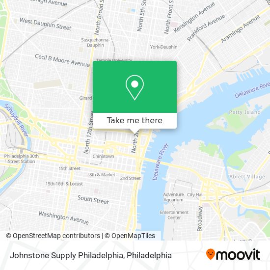 Mapa de Johnstone Supply Philadelphia