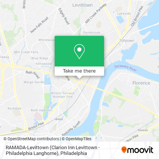 RAMADA-Levittown (Clarion Inn Levittown - Philadelphia Langhorne) map