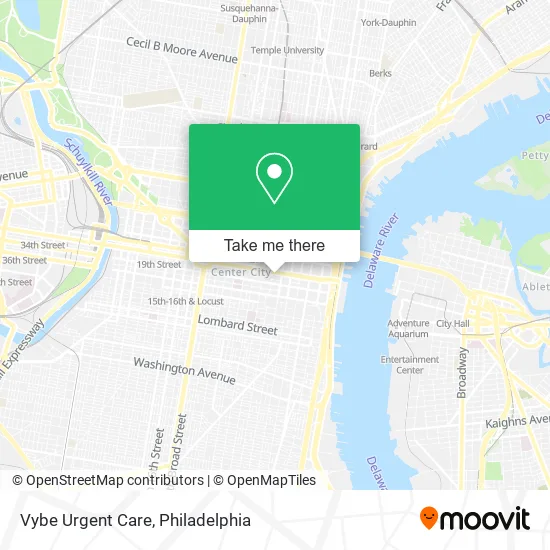 Vybe Urgent Care map