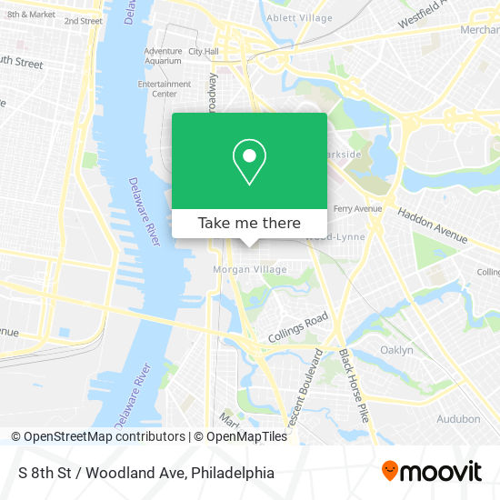 Mapa de S 8th St / Woodland Ave