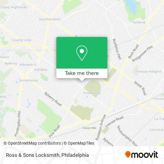 Ross & Sons Locksmith map