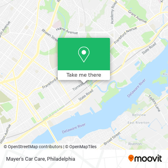 Mayer's Car Care map