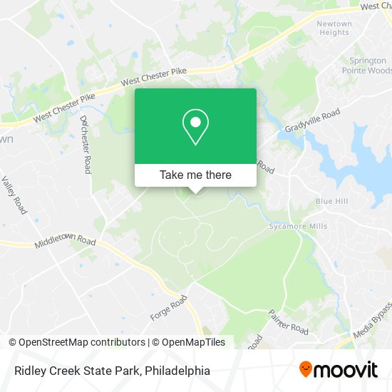 Ridley Creek State Park map