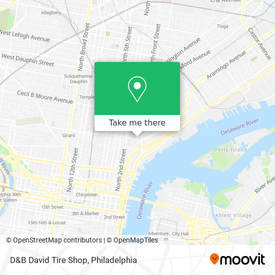 D&B David Tire Shop map