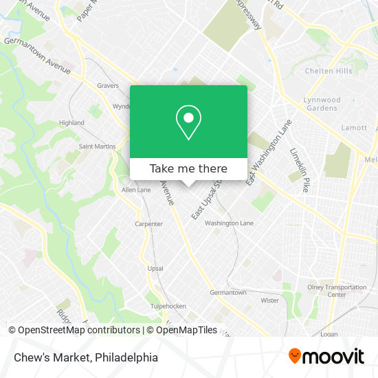 Chew's Market map