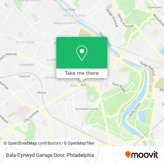 Mapa de Bala-Cynwyd Garage Door