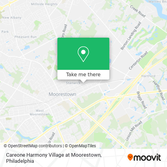 Careone Harmony Village at Moorestown map