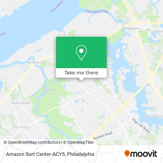 Amazon Sort Center-ACY5 map
