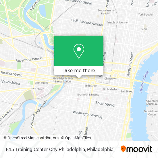 F45 Training Center City Philadelphia map