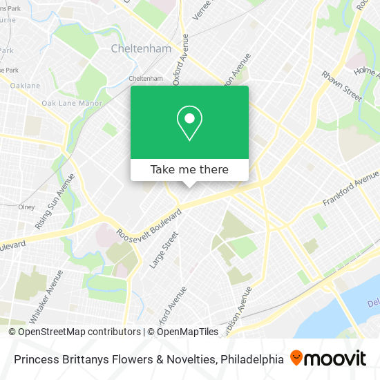 Princess Brittanys Flowers & Novelties map