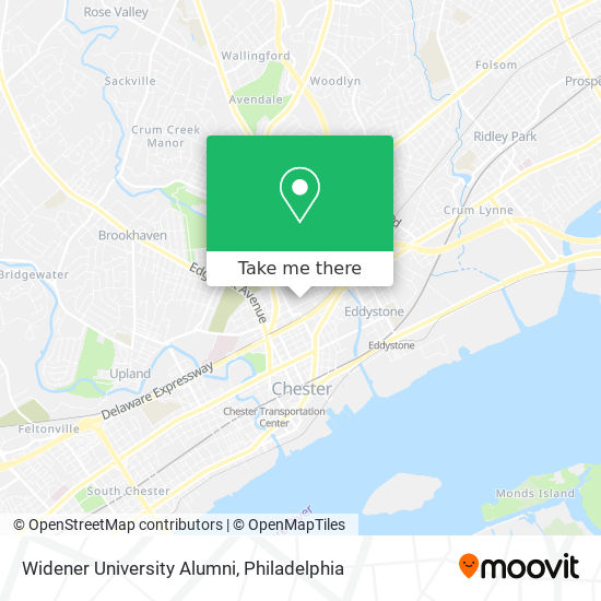 Widener University Alumni map