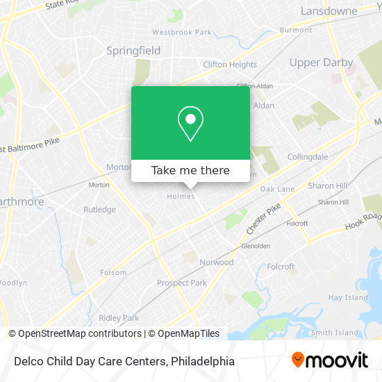 Delco Child Day Care Centers map