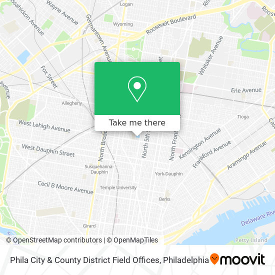 Phila City & County District Field Offices map