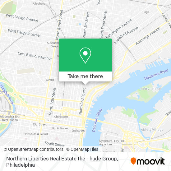 Northern Liberties Real Estate the Thude Group map