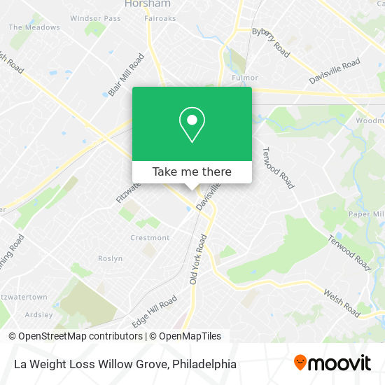 Mapa de La Weight Loss Willow Grove