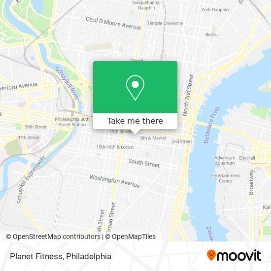 Planet Fitness map