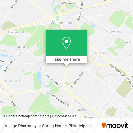 Village Pharmacy at Spring House map