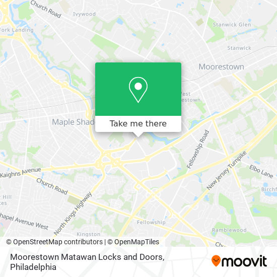 Moorestown Matawan Locks and Doors map