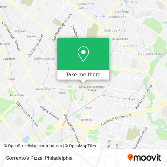 Sorrento's Pizza map