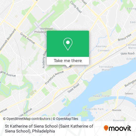 St Katherine of Siena School map