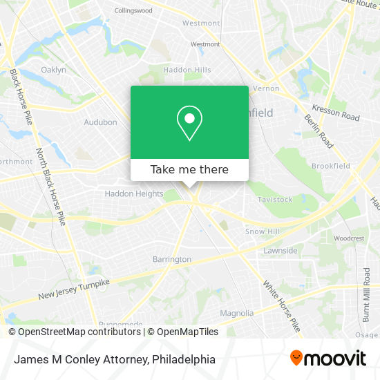 James M Conley Attorney map