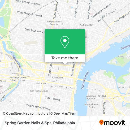 Mapa de Spring Garden Nails & Spa