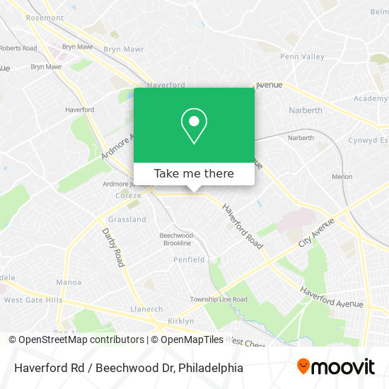 Haverford Rd / Beechwood Dr map