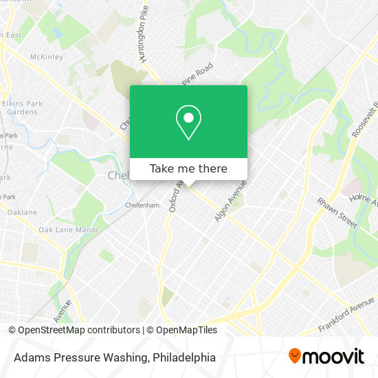 Adams Pressure Washing map