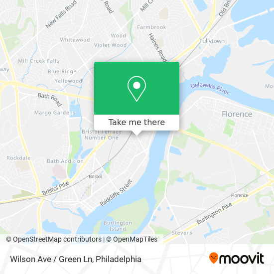 Wilson Ave / Green Ln map