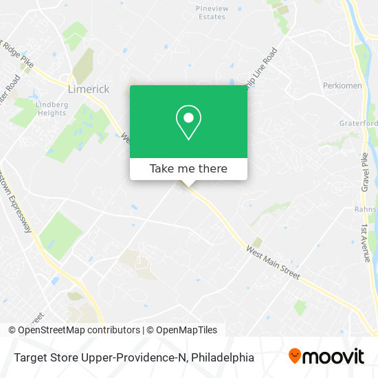 Mapa de Target Store Upper-Providence-N