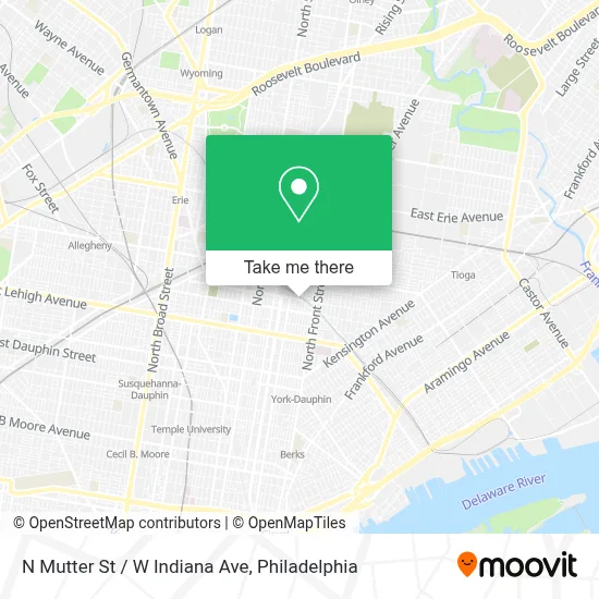 N Mutter St / W Indiana Ave map