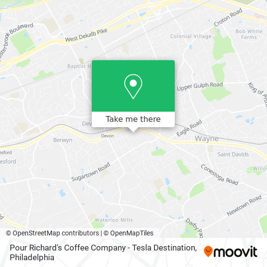 Pour Richard's Coffee Company - Tesla Destination map