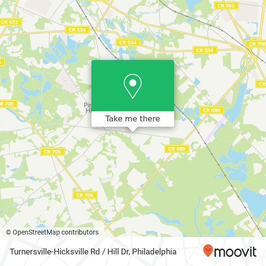 Turnersville-Hicksville Rd / Hill Dr map