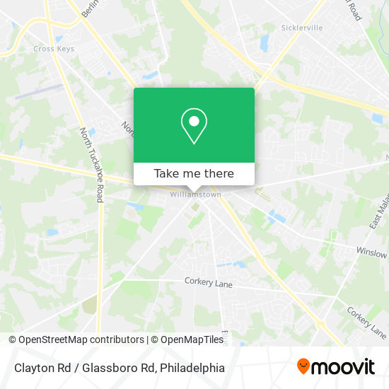 Clayton Rd / Glassboro Rd map