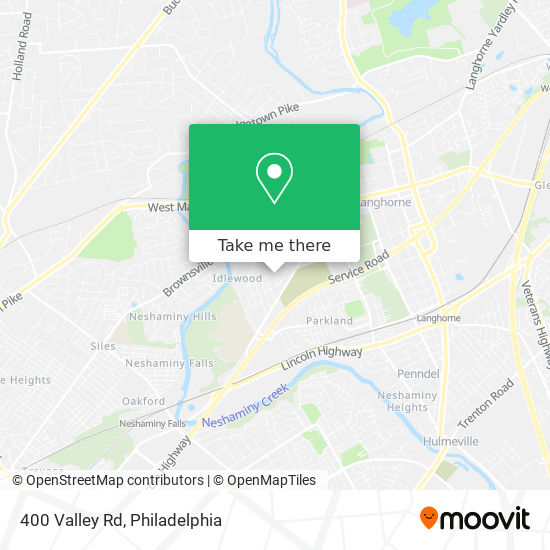 Mapa de 400 Valley Rd