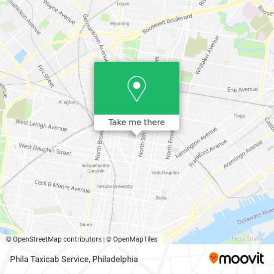 Mapa de Phila Taxicab Service