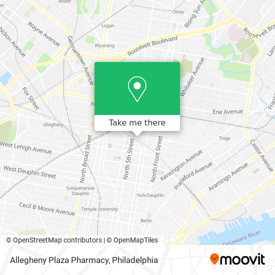 Mapa de Allegheny Plaza Pharmacy