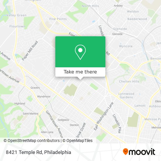 Mapa de 8421 Temple Rd
