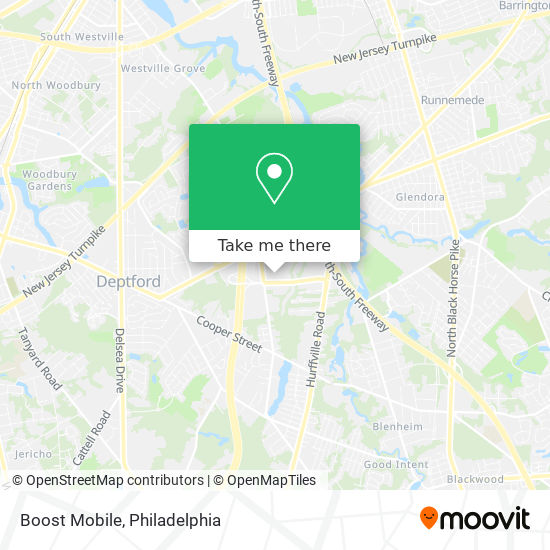 Mapa de Boost Mobile