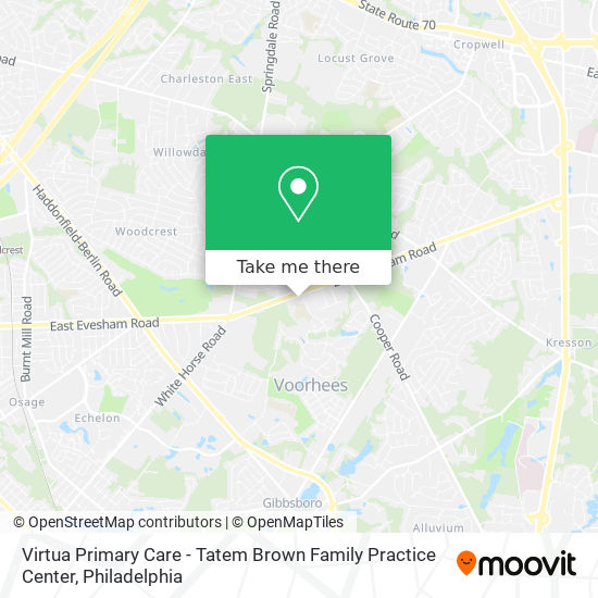 Mapa de Virtua Primary Care - Tatem Brown Family Practice Center