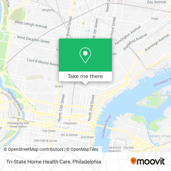 Mapa de Tri-State Home Health Care