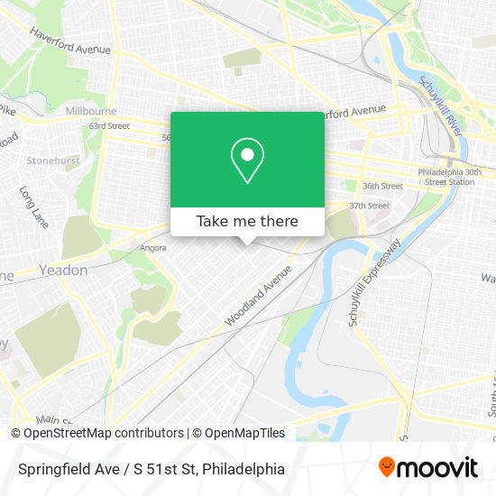 Springfield Ave / S 51st St map