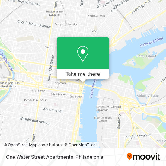 Mapa de One Water Street Apartments