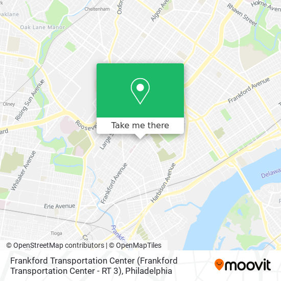 Frankford Transportation Center (Frankford Transportation Center - RT 3) map