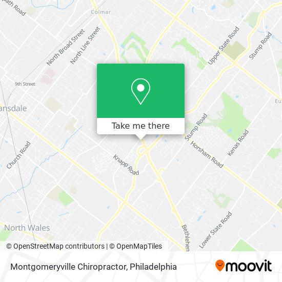 Montgomeryville Chiropractor map